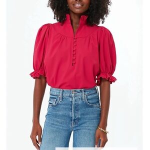 Pomander Place Selena blouse - RASPBERRY. Size S.